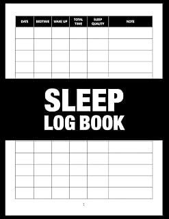 Sleep Log Book: Record Book For Sleep | 120 Numbered Pages | 8.5 x 11 inches