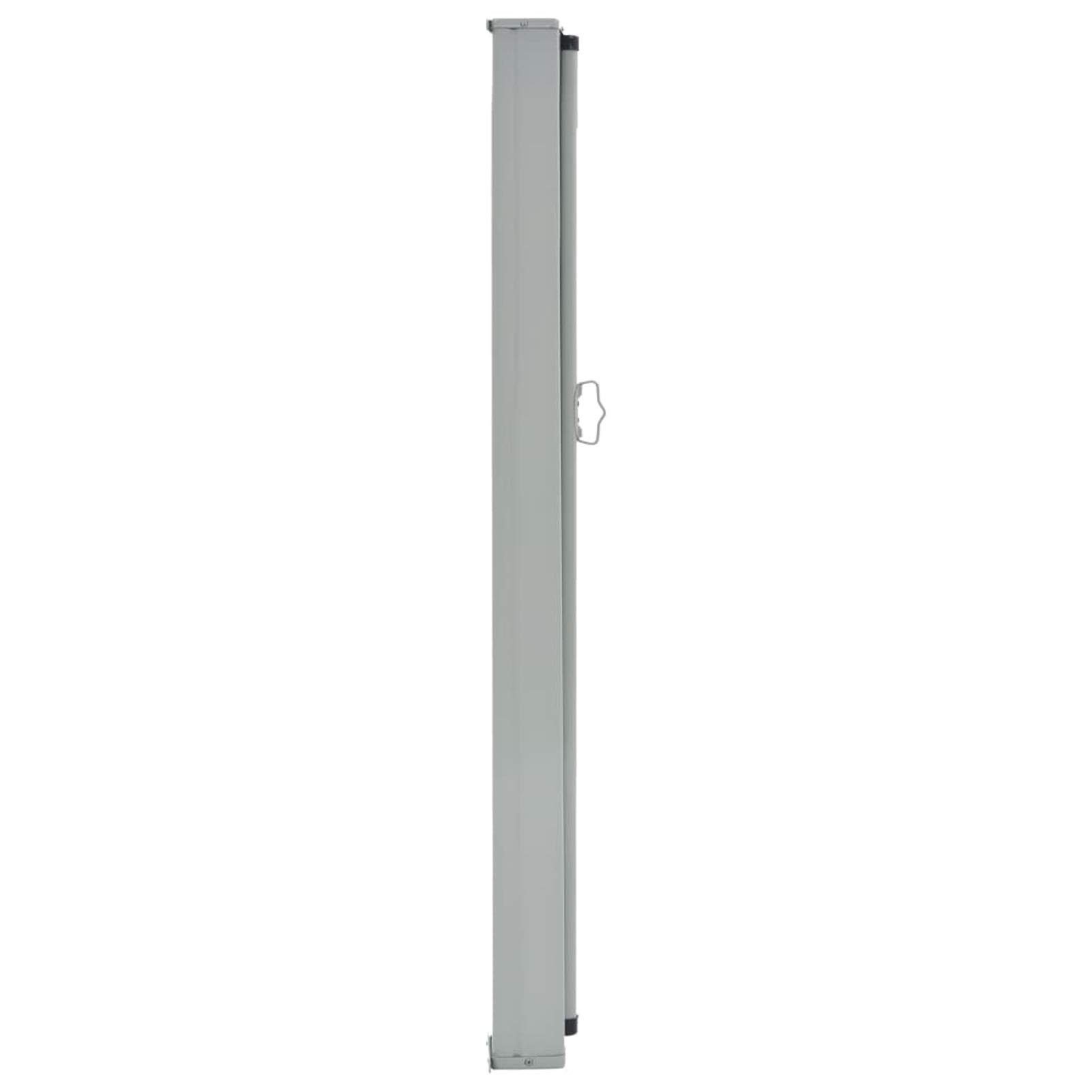 Tenda Laterale Retrattile per Patio 80x300 cm Grigia,Tenda Retrattile per Patio,Antivento Protezione Privacy UV Protezione-48360