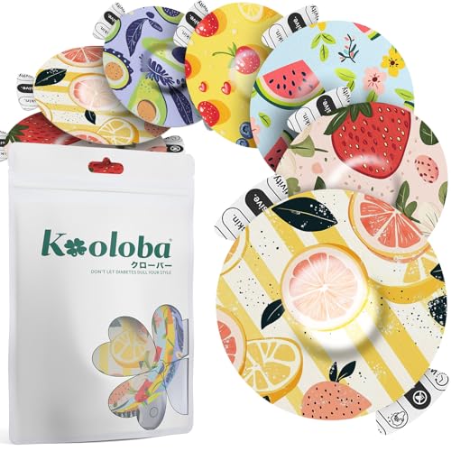 Adhesive Patches for Libre 3 Waterproof Sensor Covers for CGM Pre-Cut Backing with Easy-Peel Tab for 10-14 DaysFull Cover No Glue in Center Vividfruit