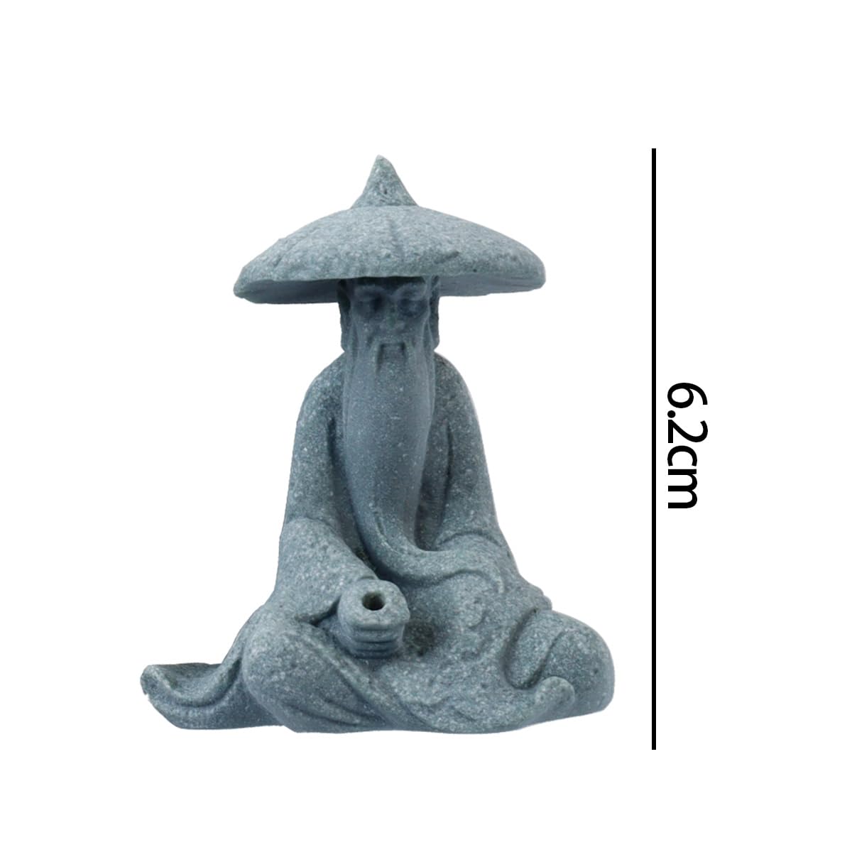 Mini figurine de pêcheur en grès, décorations asiatiques pour aquarium, ornements de jardin japonais