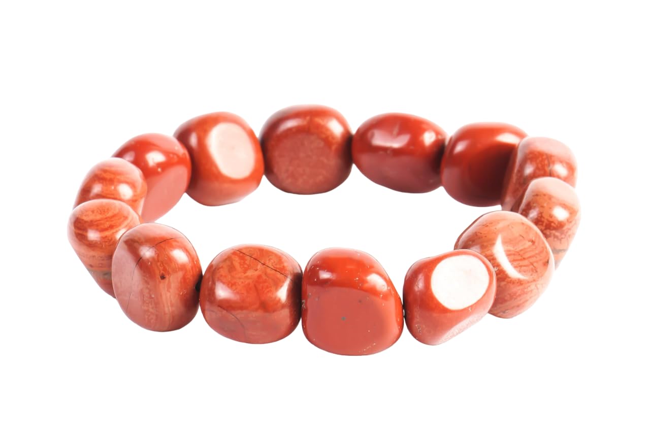 ARE - Aeora Rocks: Red Jasper Tumbled Bracelet - Original Red Jasper Natural Healing Tumbled Bracelet for Money, Balance Root Chakra, Reiki Healing and Good Luck - for Men and Women (B0CZ46191V) Amazon Price History, Amazon Price Tracker
