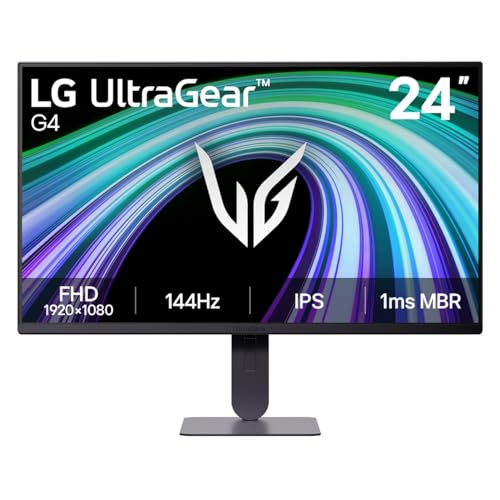 Image of LG 24G414B-B 24-inch Ultragear Full HD (1920 x 1080) IPS Gaming Monitor 144Hz, 1ms, NVIDIA G-Sync Compatible, FreeSync, HDR10, Built-in Speaker, Switch, HDMI, DisplayPort, Tilt /Height Stand, Black