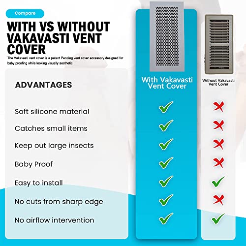 Child Proof Floor Vent Cover,Silicone Floor Vent Cover,Catch Small Items Baby Safe Product,Fits Floor Vents 4x10