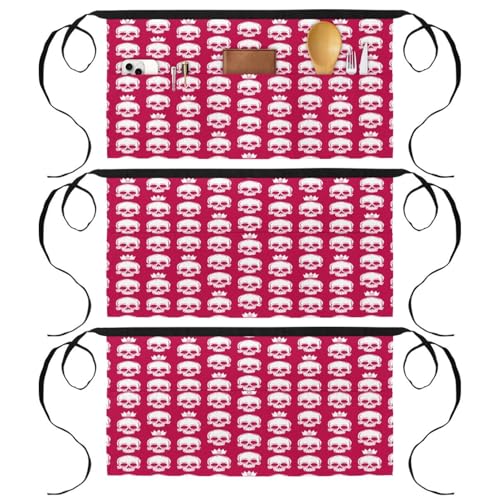 Demi-tablier pour cuisine pâtisserie nettoyage lot de 3 pièces à poches