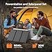 MARBERO Portable Power Station 98Wh mit 30W faltbarem Solar Panel 150W Solargenerator Outdoor Batterie mit DC Ausgängen für Wohnmobil Road Trip Abenteuer Camping Zuhause Stromausfall Notfall