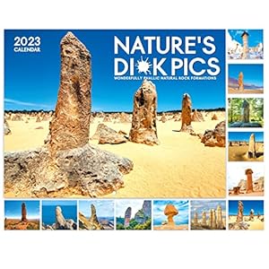 Gag Gifts – Funny 2023 Wall Calendar, 2023 Calendar with Thick Paper, 8.5″ x 11″ (Open), Jan. 2023 – Dec. 2023, Best for White Elephant Gag Gifts – Nature’s Di*ks