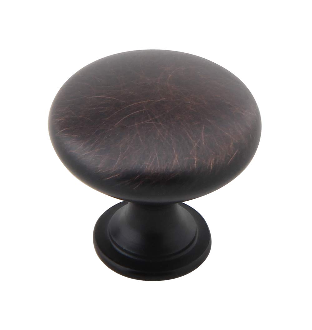 Silverline 6 Pack - Cabinet Round Knob Pulls for Kitchen Bathroom Drawer Cupboard Knobs 30mm Oil Rubbed Bronze