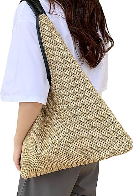 Bolso de hombro tejido para mujer tipo Tote miniatura 5