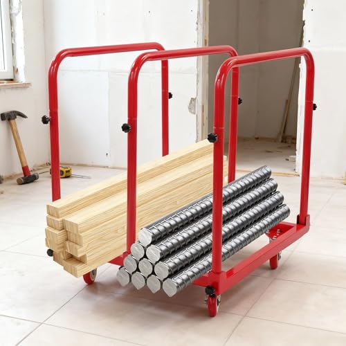 Carretilla industrial de acero roja 1400 lbs 31"x28"x35" miniatura 2