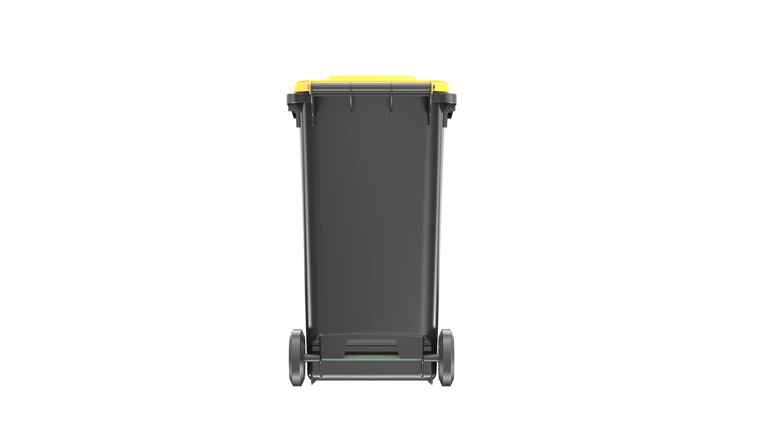 SULO CITYBAC CLASSIC Mülltonne 240L Grau RAL7021 Deckel Gelb RAL1018