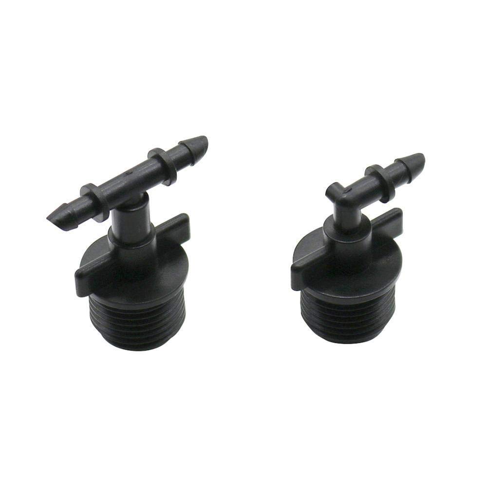 Raccordi per Tubi Flessibili perdite Thread Maschio da 1/2 "a 4mm Tee Elbow Connettore Giardino Giardino Tubo Flessibile per Acqua 4/7mm Hose Interface Connectors Irrigation Tool 100pcs