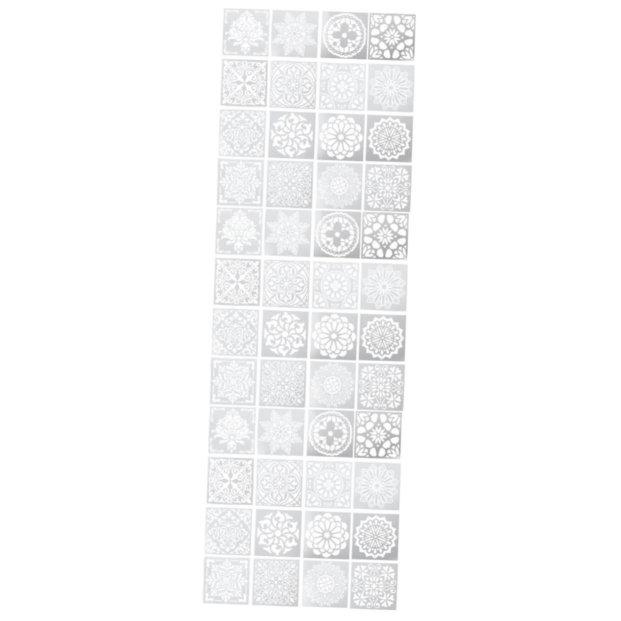 TEHAUX 48pezzi Stencil per Pittura Mandala Modelli Riutilizzabili per Creativi e Facili da Usare per Decorare Muri Pavimenti e Libri