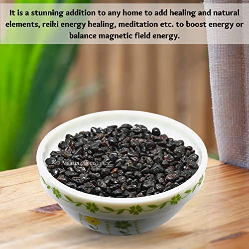 Image of Amazing Gemstone Garnet Crystal Chips Aquarium Gravel Rocks - 1000+ Carat Garnet Chips Bulk Fish Tank Gravel, Small Tumbled Stone Chips and Tiny Crystals for Decoration (Natural AAA Grade Gemstones)