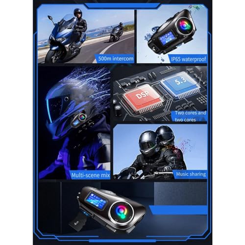 Intercomunicador para casco Q58 MAX impermeable IP65 y musica mixta multiescena 5