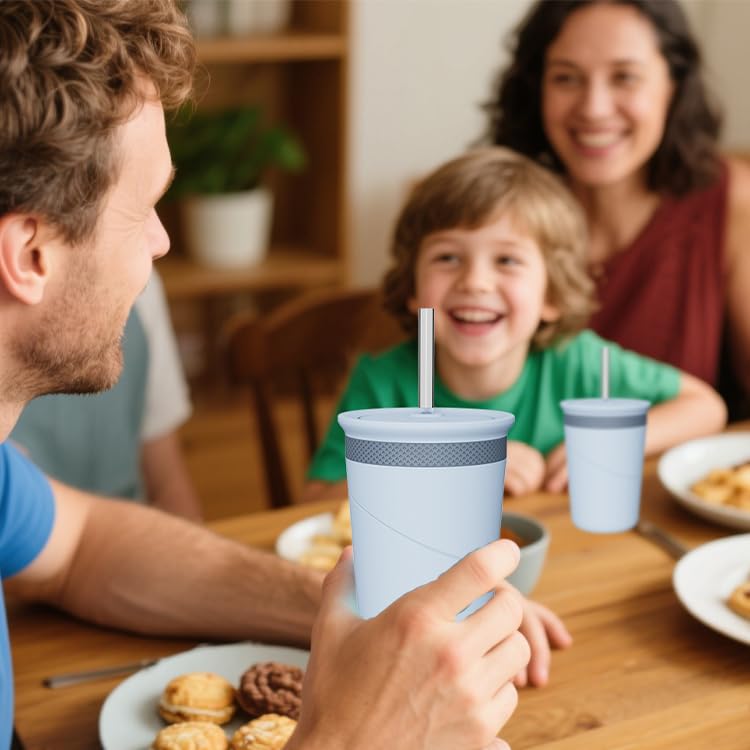 Molde cilíndrico para cubitos y hielera con tapa y popote miniatura 6
