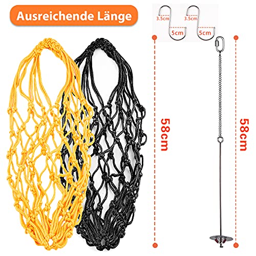 QUACOWW Hähnchen Obst und Gemüse Fütterungs Netzbeutel , 3 Stück Hähnchen Futterautomat, Edelstahl Feeder für Hähnchen… – Bild 3