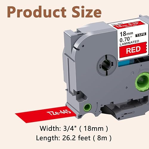 Vista 34 de Hehua Tze - Cinta negra laminada de 0.945 in y 0.94 pulgadas compatible con Brother P-Touch TZe-354 TZe354 TZ-354 TZ354 etiqueta para Ptouch PT D600