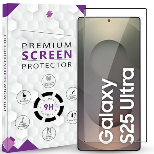 Image of Premium Tempered Glass Screen Protector Guard For Samsung S25 Ultra (6.8 Inch, Pack of 1) | Edge to Edge Coverage With Easy to installation kit