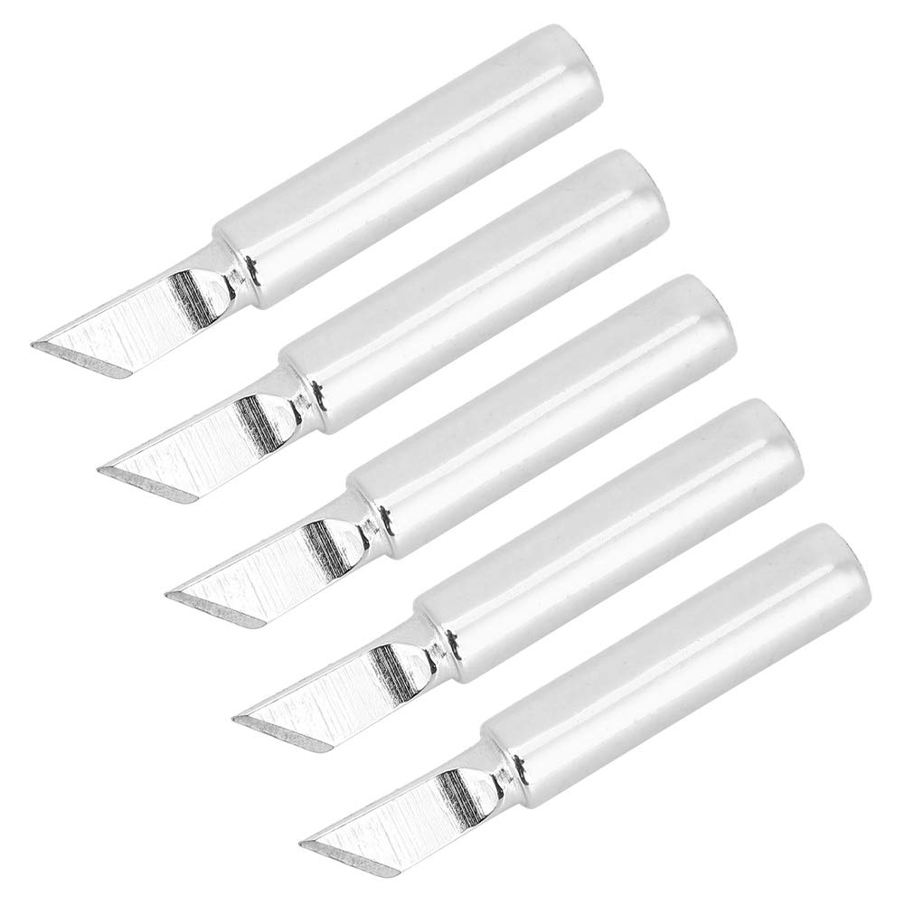 Respicefinem 5pcs 900M T 5K Copper Soldering Iron Tips Heads Replacement Tools Ideal for Lead Welding on Small Electronic Components Circuit Boards and Patches