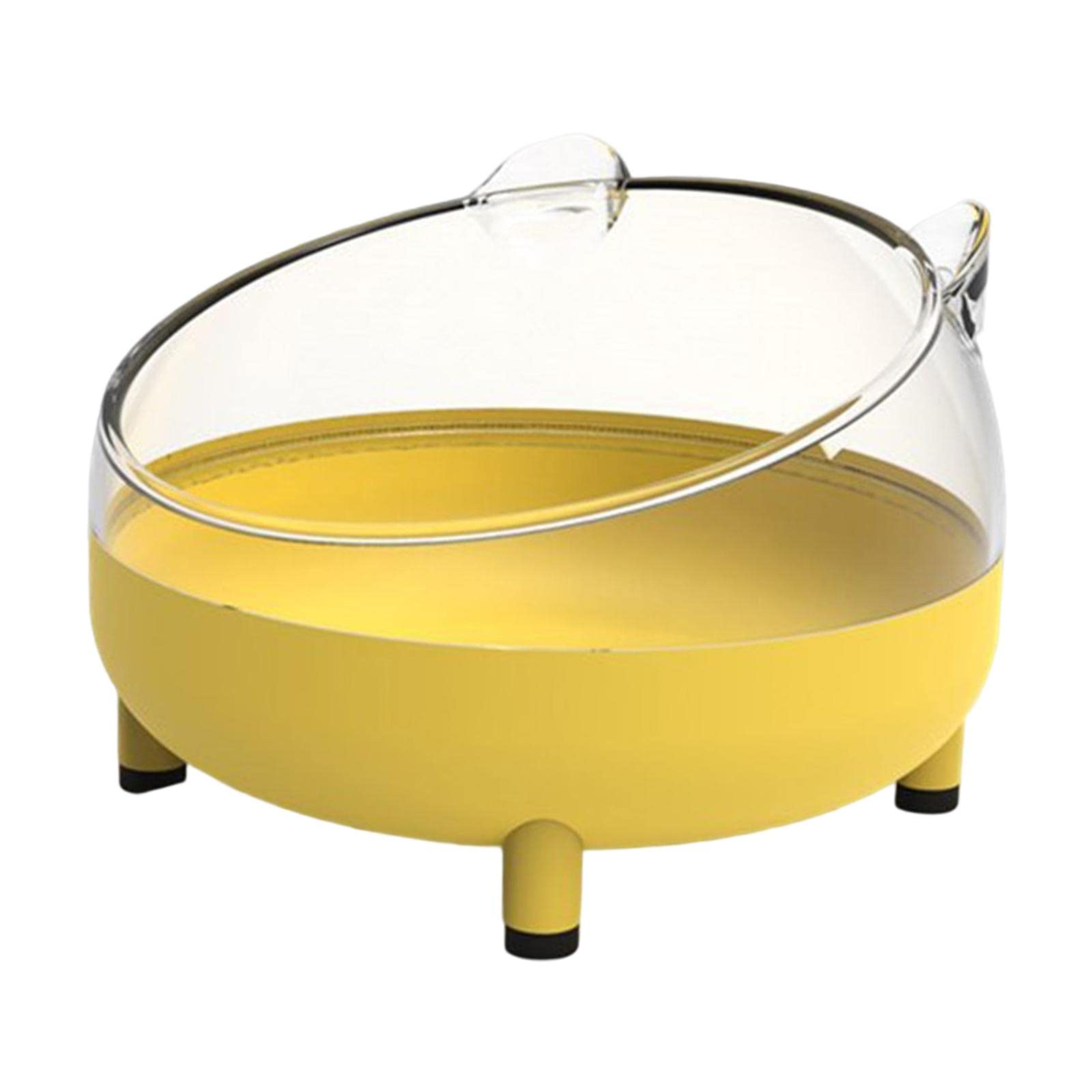 MagiDeal Small Animal Bath House Sand Bath Container Hamster Sand Bath Box for Chinchilla Mice, Yellow