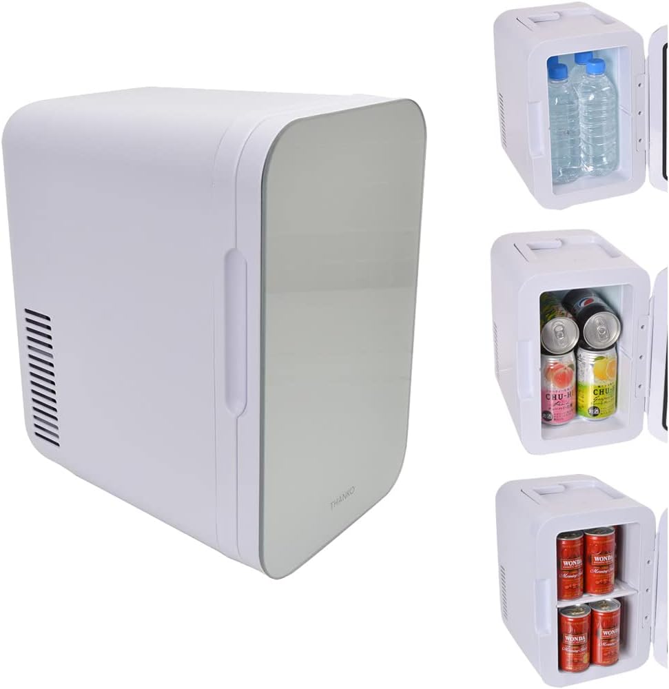 THANKO 6L 保温庫 保冷庫 静音 冷温庫 小型冷蔵庫 保温機 ミニ 温め ポータブル 冷蔵庫 小型 卓上 小さい 車載 家庭用 自分専用おとしずか冷温庫 (容量6L)