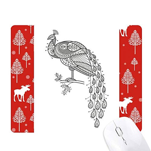Oiseaux et paons de Noël tapis de souris woods pour sublimer votre bureau en hiver