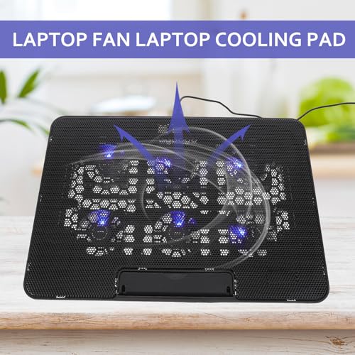 Base para Laptop con 6 Ventiladores Silenciosos Negra miniatura 4