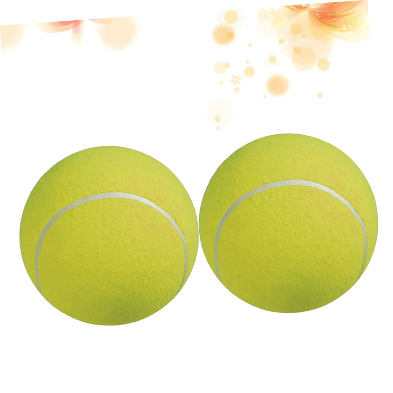 Cabilock Pallone da Tennis Gigante 24cm per Animali Gonfiabile in Gomma con Ago 2 Unitá