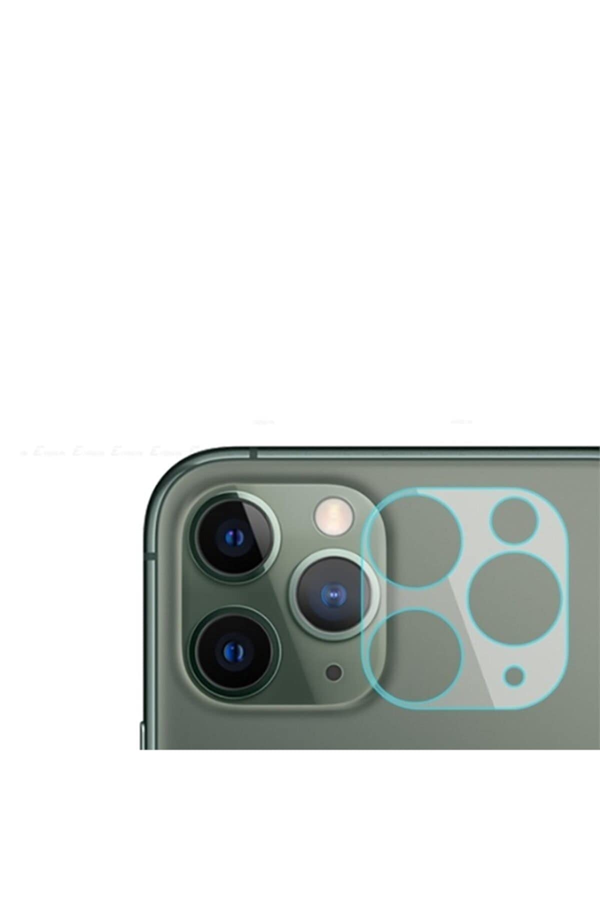 Zore Apple ile uyumlu iPhone 11 Pro Max 3D Full Kamera Koruyucu Renksiz