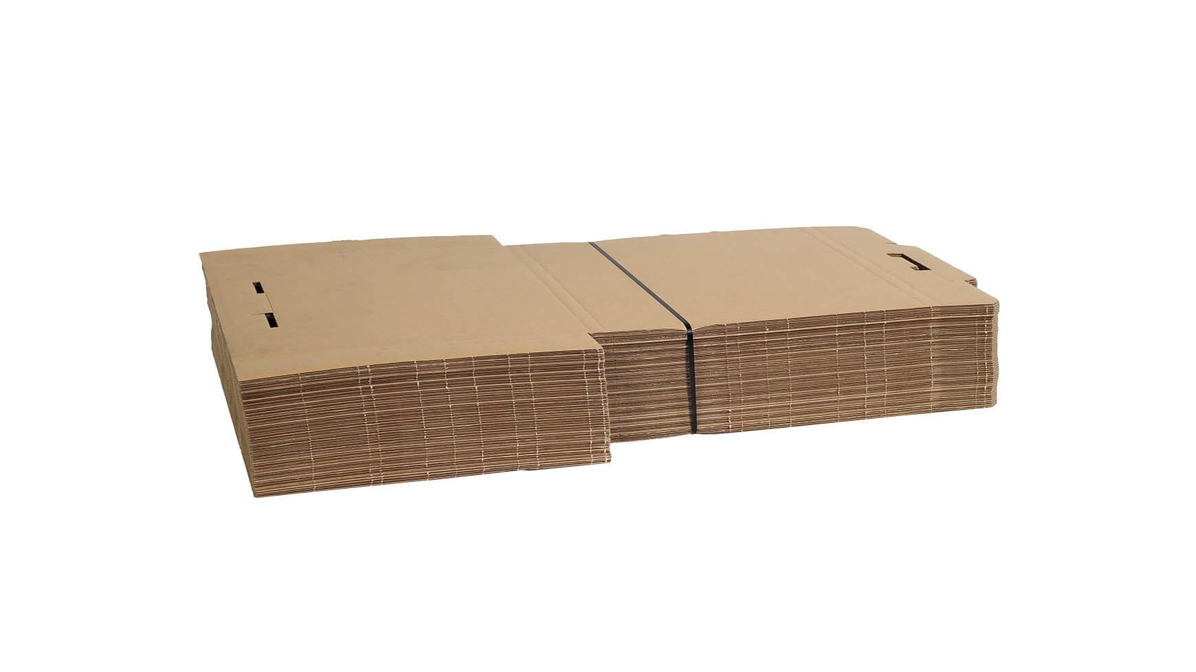 100x Schallplattenverpackung 330 x 330 x 16 mm Steckverschluss Braun LP Schallpaltten Versandkarton