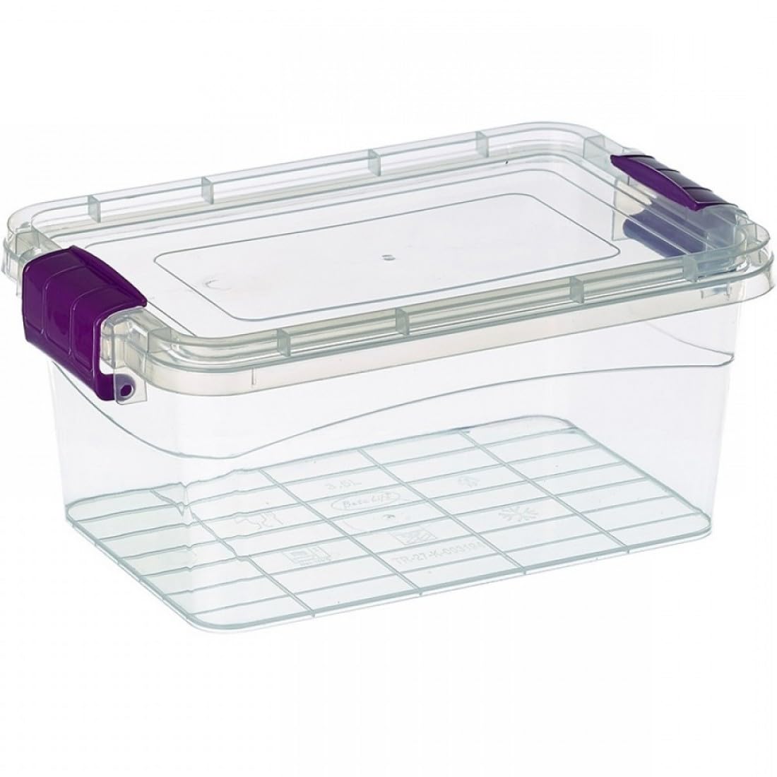 Clear Plastic Storage Box Boxes Lid Handles Food Container Home Kitchen Office Box Uk (20L)