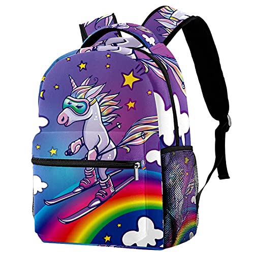 Sac à dos licorne étoile multicolore pour école et loisirs enfants