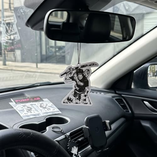 Image of PumpCar 2 pieces toji double-sided hanging Japanese anime cherry-scented car air freshener Cool anime hanging for rearview mirror Car Interior Accessories Gifts