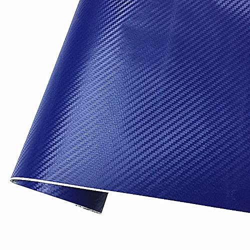 Vinilo fibra carbono 3D azul pegatinas coche y accesorios motocicletas 50x400