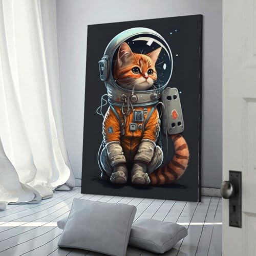 Poster de chat astronaute POLIUAWS, cadeaux pour enfants et ados