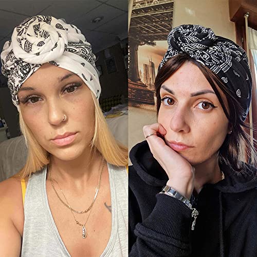 Image of KYNARI Turban Head Wraps for Women, Pretied Stretch Bonnet Hair Wrap
