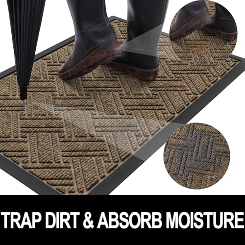 Olanlyindooroutdoormatsturdynaturalrubberfloormatnonsliplowprofilewaterproofdoormatandstainfrontdoormateasycleanpatioentrancemat36x24brown Urban Country Home Decor Olanly indoor outdoor mat sturdy natural rubber floor mat non slip low profile waterproof doormat and stain front door mat easy clean patio entrance mat 36×24 brown urban country home decor