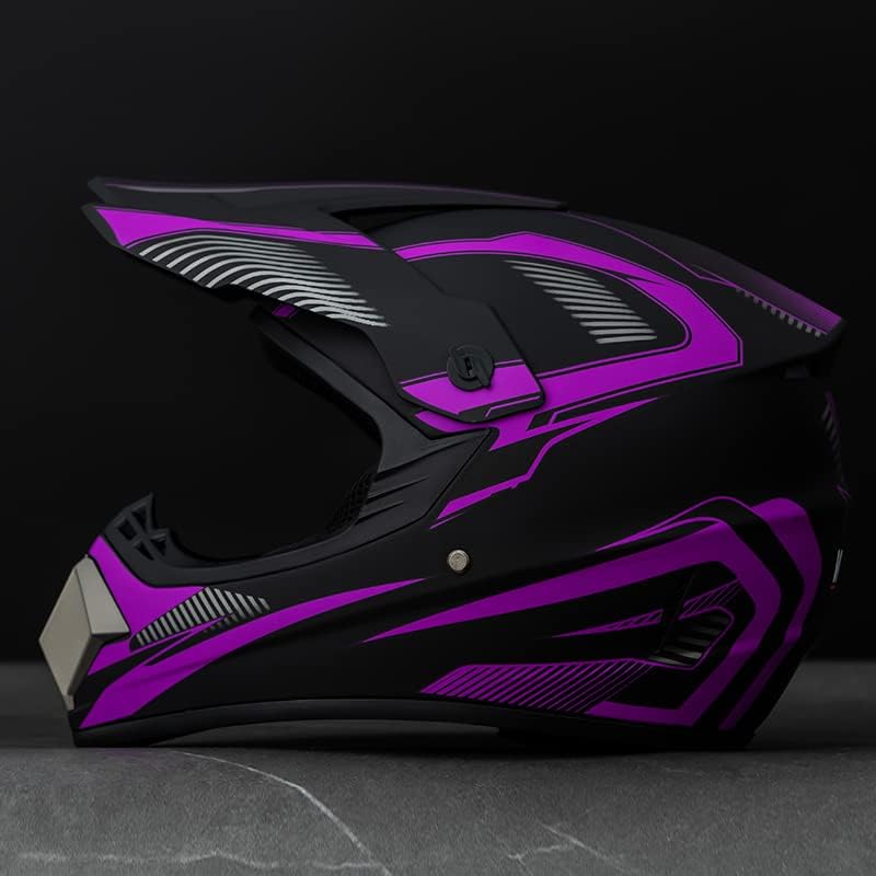 Miniatura 4 de Senhill Casco Integral de Motocicleta de Dirt Bike con Guantes, Gafas, Máscara para Adultos y Jóvenes Unisex - Aprobado DOT  FMVSS 218