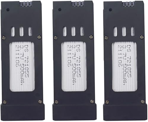 Fytoo Batería de litio de 3.7V 500mAh para E58 S168 JY019 Quadcopter Recambios UAV batería de litio (3PCS)