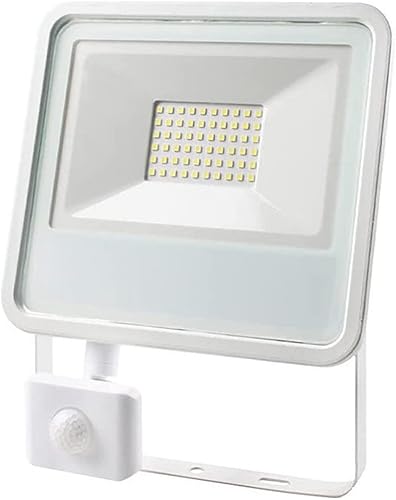 FOCO PROYECTOR LED 50W 3500lm 6400K LUZ FRIA WITH SENSOR DE PRESENCIA 24 x 4.5 x 19.3 cm EDM