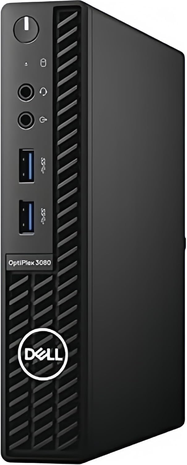 Dell OptiPlex 3080 Mini Ordinateur de Bureau, Intel Core i5-10500T, 16 Go de RAM, 512 Go SSD, Clavier américain QWERTY, WiFi, Bluetooth, Windows 11 Pro (reconditionné)