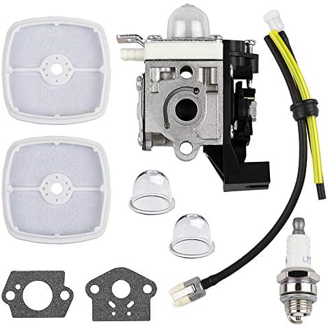 Huswell SRM225 PAS225 GT225 PE225 Carburetor Tune up kit for Echo SRM-225 PAS-225 GT-225 PE-225 A021001692 Weed-Eater String Trimmer Carburetor with Air Filter Fuel Line RB-K93 Carburator Cover