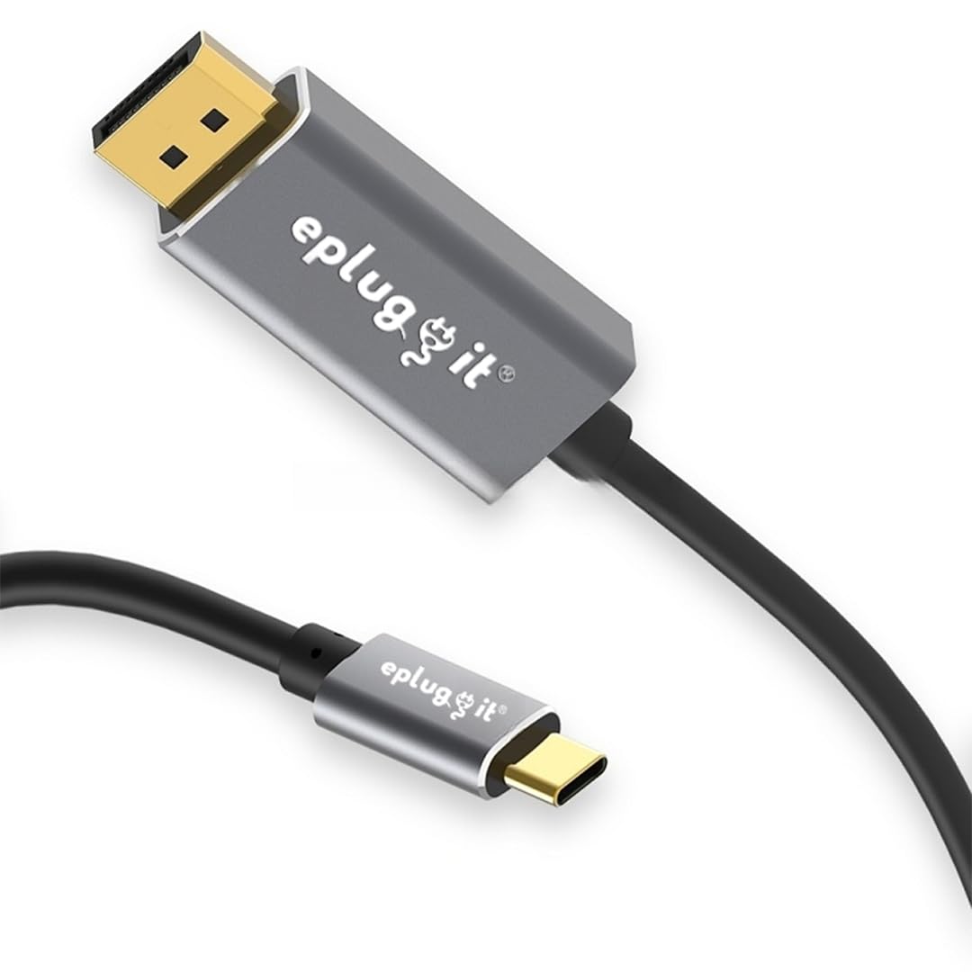 Eplugit USB C to DisplayPort Cable, Support 4k@60Hz, 2K@120Hz Type-C to DP 1.8M/5.9ft Cable Compatible with Galaxy s22/ 23 Ultra, MacBook Pro/Air, iMac, iPad Pro 2020 and more (B0CV18NWL8) Amazon Price History, Amazon Price Tracker