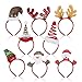 Produktbild Weihnachts Kopfschmuck - Haarreifen Weihnachten (8 Stk)  Haarschmuck mit verschiedenen Weihnachtsmotiven: Weihnachtsmann, Rentier (2x), Spirale, Nikolaus Mütze, Weihnachtsbaum, Schneemann, Elfen Hut
