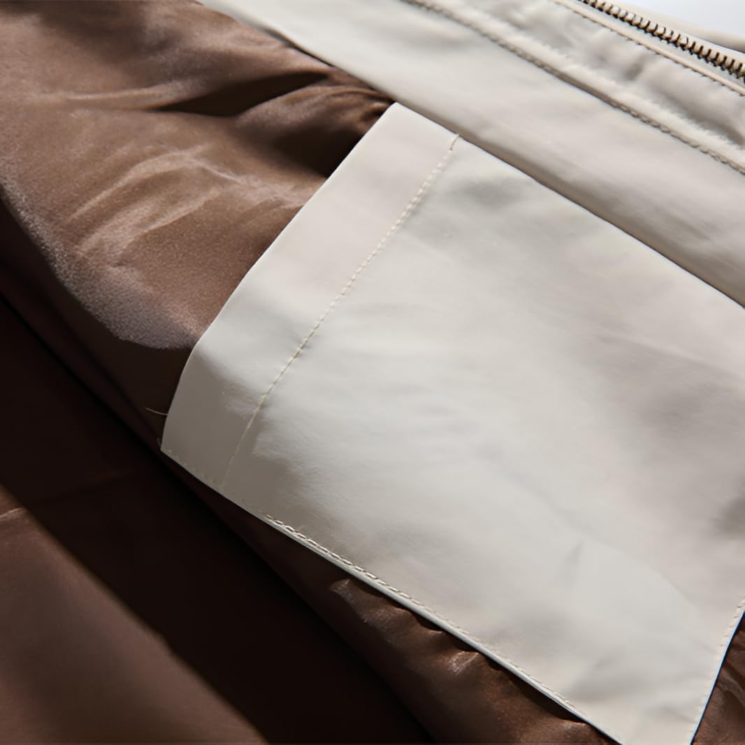 [Caividom] レトロ ジャケット ユニセックス ワークジャケット アウター カップル対応 ミリタリーデザイン 立体ポケット