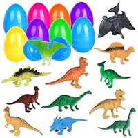 DERAYEE 12 Stück Spielzeug Gefüllte,Dinosaurier Spielzeug,Ostern Geschenke Kinder,Dino Ostereier, Ostern Partygeschenk