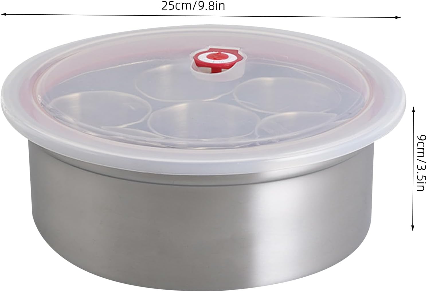 2 Set Spice Tin Masala Or Dry Fruit Storage Box | Container with 7 Compartments | Stainless Steel with Serving Spoon & Clear Lid for Kitchen Organization