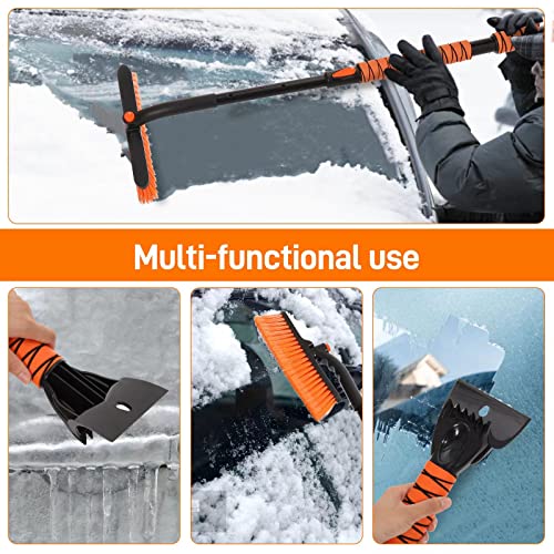Yuichh 44" Snow Brush With Ice Scraper For Car Windshield, Car Snow Scraper And Brush, Snow Scraper Snow Brush For Car Extendable, Snow Car Scraper Detachable For Car Truck Suv #TOP5