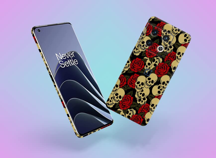 Image of Skull&Roses Skin Back Protector Film Ultra Thin Scratch Resistant Vinyl (Not Case and Cover) for OnePlus 10 Pro 5G