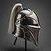 Medieval Knight Helmet, Steel Construction with Plume, Decorative Battle Armor Replica